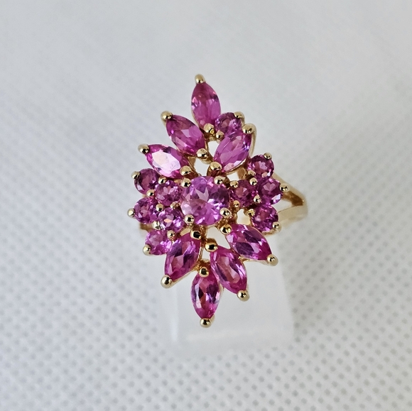 Ross-Simons Jewelry - Vintage Ross Simons Pink Sapphire Ring 14K Vermeil Size 6!